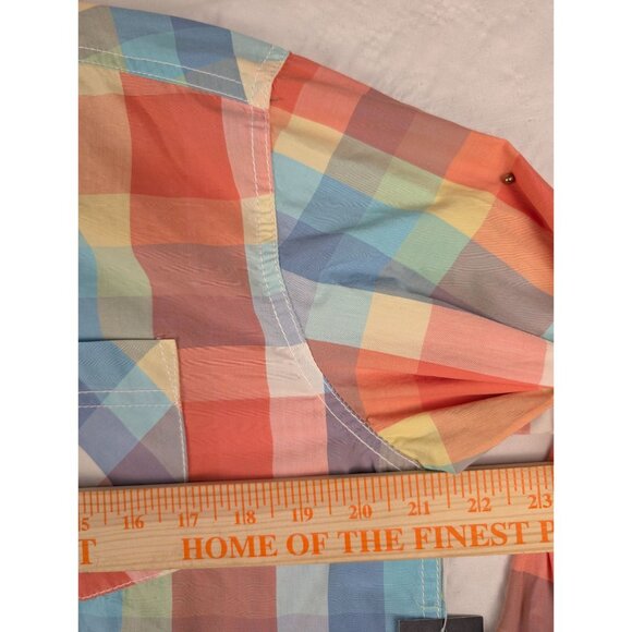 Tommy Hilfiger Boys Plaid Button-Down Shirt XL Multicolor 100% Cotton - Picture 5 of 8